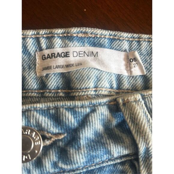 Garage Denim Wide Leg Y2K Patchwork Light Wash High Waist Jeans Size 5(27) - Picture 6 of 7